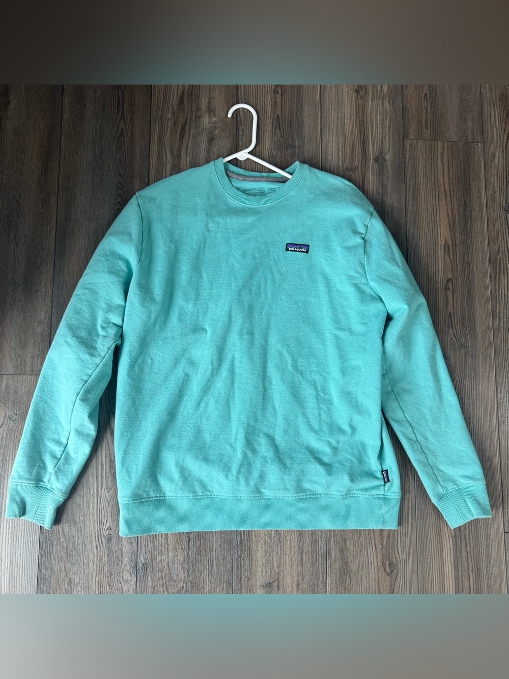 Patagonia Crewneck Sweatshirt in Aqua Blue Green Slim XL